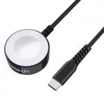 Cablu pentru incarcare wireless Choetech T319 compatibil cu Apple Watch, 5W, USB-C, Lungime cablu 1m, Negru 15 - lerato.ro