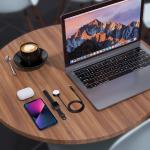 Cablu pentru incarcare wireless Choetech T319 compatibil cu Apple Watch, 5W, USB-C, Lungime cablu 1m, Negru 12 - lerato.ro