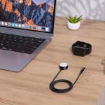 Cablu pentru incarcare wireless Choetech T319 compatibil cu Apple Watch, 5W, USB-C, Lungime cablu 1m, Negru 7 - lerato.ro