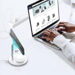 Incarcator wireless Choetech T581-F Qi 15W compatibil cu iPhone si AirPods Magnetic MagSafe, cablu USB-C la USB-C inclus, Silver 6 - lerato.ro