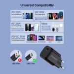 Incarcator rapid retea Choetech PD5007 GaN USB-C Power Delivery 30W 3A, Negru 5 - lerato.ro