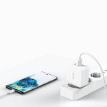 Incarcator rapid retea Choetech PD8002 USB-C si USB GaN Power Delivery 65W 3.25A, Alb 6 - lerato.ro