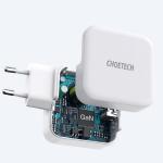 Incarcator rapid retea Choetech PD8002 USB-C si USB GaN Power Delivery 65W 3.25A, Alb 7 - lerato.ro