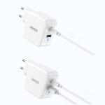 Incarcator rapid retea Choetech PD8002 USB-C si USB GaN Power Delivery 65W 3.25A, Alb 4 - lerato.ro