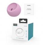 Suport 2in1 pentru telefon si smartwatch Choetech H050 compatibil cu incarcatorul cu inductie MagSafe iPhone si Apple Watch Roz 3 - lerato.ro