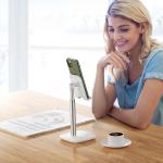 Suport universal tableta si telefon Choetech H035, Compatibil cu dispozitive de maxim 9.7 inch, Ajustabil, Alb 10 - lerato.ro