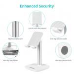 Suport universal tableta si telefon Choetech H035, Compatibil cu dispozitive de maxim 9.7 inch, Ajustabil, Alb 4 - lerato.ro