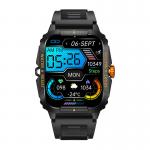 Ceas smartwatch Colmi P76, 430 mAh, Bluetooth 5.3, Negru/Portocaliu 4 - lerato.ro