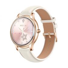 Ceas smartwatch Colmi L28, Curea din piele, Display 1.32 inch, Autonomie 7 zile, 200 mAh, Bluetooth 5.2, IP68, Gold