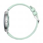 Ceas smartwatch Colmi L28, Curea din piele, Display 1.32 inch, Autonomie 7 zile, 200 mAh, Bluetooth 5.2, IP68, Silver / Green 3 - lerato.ro