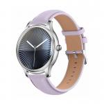 Ceas smartwatch Colmi L28, Curea din piele, Display 1.32 inch, Autonomie 7 zile, 200 mAh, Bluetooth 5.2, IP68, Silver / Purple 2 - lerato.ro