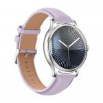 Ceas smartwatch Colmi L28, Curea din piele, Display 1.32 inch, Autonomie 7 zile, 200 mAh, Bluetooth 5.2, IP68, Silver / Purple 3 - lerato.ro