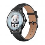 Ceas smartwatch Colmi L28, Curea din silicon + piele, Display 1.32 inch, Autonomie 7 zile, 200 mAh, Bluetooth 5.2, IP68, Negru 2 - lerato.ro