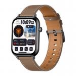 Ceas smartwatch Colmi C28, Curea din piele, Display 1.93 inch, Autonomie 7 zile, 230 mAh, Bluetooth 5.3, IP6X, Negru / Maro 3 - lerato.ro