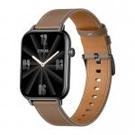 Ceas smartwatch Colmi C28, Curea din piele, Display 1.93 inch, Autonomie 7 zile, 230 mAh, Bluetooth 5.3, IP6X, Negru / Maro 5 - lerato.ro