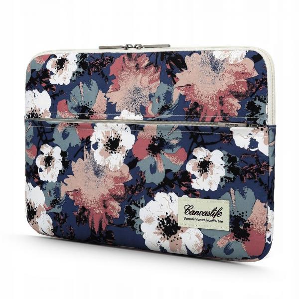 Husa laptop Canvaslife Sleeve 13/14 inch Blue Camellia 1 - lerato.ro