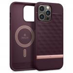 Carcasa Caseology Parallax MagSafe compatibila cu iPhone 14 Pro Burgundy 8 - lerato.ro