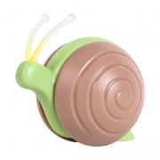 Jucarie smart Cheerble Wicked Snail pentru animale, 2 moduri functionare, 200 mAh, LED, Maro