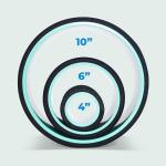 Set 3 roti pentru masaj si relaxarea spatelui Chirp Wheel Plus Pack, Reduc tensiunea musculara, Imbunatatesc circulatia locala, flexibilitatea si postura, Negru 4 - lerato.ro
