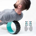 Set 3 roti pentru masaj si relaxarea spatelui Chirp Wheel XR , Reduc tensiunea musculara, Imbunatatesc circulatia locala, flexibilitatea si postura, Negru 3 - lerato.ro