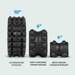 Set 3 roti pentru masaj si relaxarea spatelui Chirp Wheel XR , Reduc tensiunea musculara, Imbunatatesc circulatia locala, flexibilitatea si postura, Negru 6 - lerato.ro