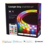 Banda LED Cololight Strip Starter Kit, Lungime 2m, 60 LED/m, Control vocal, Iluminare RGB, Wi-Fi, IP65, Alb 12 - lerato.ro