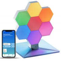 Kit Cololight Plus, 1x baza, 7x module iluminat, 7x conectori, 1x controller, RGBW, Control aplicatie / vocal, Wi-Fi, Alimentare USB, Alb