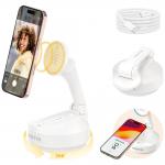 Stand birou Comitok Mota, Compatibil MagSafe, Unghi ajustabil, Baterie 2550mAh, Port USB-C, Alb 4 - lerato.ro