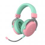 Casti gaming Cooler Master CH351-MC, Microfon, Conector USB-C, Driver 50mm, Bluetooth 5.4, 30 ore autonomie, Verde/Roz 2 - lerato.ro