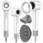 Uscator de par COSHARE SuperFlow1 PRO HD10E, 1600W, 3 viteze, 4 trepte temperatura, 12 moduri de utilizare, Functie ionica, Alb 9 - lerato.ro