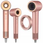Uscator de par COSHARE SuperFlow1 Standard HD10E, 1600W, 3 viteze, 4 trepte temperatura, 12 moduri de utilizare, Functie ionica, Rose Gold 9 - lerato.ro