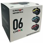 Intercom motocicleta Crown CMMK-06, 6 utilizatori, Bluetooth 5.0, 900mAh, IP65, Negru 4 - lerato.ro