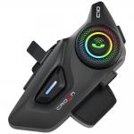 Intercom motocicleta Crown C10, Bluetooth 5.3, 1000mAh, RGB, USB-C, Negru 3 - lerato.ro