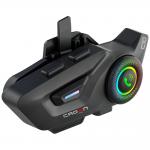 Intercom motocicleta Crown C10, Bluetooth 5.3, 1000mAh, RGB, USB-C, Negru 6 - lerato.ro