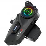 Intercom motocicleta Crown C10, Bluetooth 5.3, 1000mAh, RGB, USB-C, Negru 7 - lerato.ro
