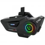 Intercom motocicleta Crown C10, Bluetooth 5.3, 1000mAh, RGB, USB-C, Negru 8 - lerato.ro