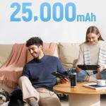 Baterie externa portabila Cuktech CUK00P23GLBK, 25000 mAh, 210W, 2xUSB-C, 1xUSB-A, Dispay TFT, Negru 4 - lerato.ro