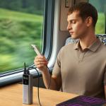 Baterie externa portabila Cuktech CKPB100PGLBL, 10000 mAh, 150W, 1x USB-C, 1x USB-A, Quick Charging, Gri 9 - lerato.ro