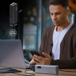 Baterie externa portabila Cuktech P Plus Series No. 15, 20000 mAh, 150W, 2x USB-C, 1x USB-A, Quick Charging, Gri 5 - lerato.ro