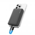 Baterie externa portabila Cuktech CP132ML, 10000 mAh, 22.5W, 1x USB-C, 1x Cablu USB-C, Incarcare Wireless 7.5W, Negru 3 - lerato.ro