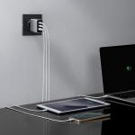 Incarcator retea Cuktech A15C-EU, 2x USB-C, 1x USB-A, 65W, Gri 7 - lerato.ro