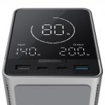 Baterie externa portabila Cuktech P01CT, 40000mAh, 300W, 3A, 2x USB-C, 2x USB-A, Incarcare Wireless 20W, Gri 3 - lerato.ro