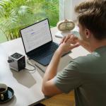 Baterie externa portabila Cuktech P01CT, 40000mAh, 300W, 3A, 2x USB-C, 2x USB-A, Incarcare Wireless 20W, Gri 23 - lerato.ro