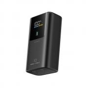 Baterie externa portabila Cuktech PB1055, 10000mAh, 55W, 3A, 2x USB-C, 1x USB-A, Gri