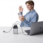 Baterie externa portabila Cuktech PB150S, 15000mAh, 100W, 3A, 2x USB-C, 1x USB-A, Cablu USB-C inclus, Gri 25 - lerato.ro