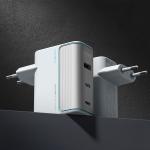 Incarcator retea Cuktech AD1003EU, 100W, 3A, 2xUSB-C, 1xUSB-A, Fast Charging, Cablu USB-C la USB-C inclus, Alb 4 - lerato.ro
