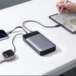 Baterie externa portabila Cuktech LPB252N, 25000 mAh, 120W, 1x USB-C, 1x USB-A, 1x Cablu USB-C, Gri 6 - lerato.ro