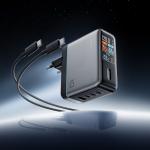 Incarcator retea Cuktech AD1204U, 120W, 3x USB-C, 1x USB-A, Fast Charging, Display LED, Silver 4 - lerato.ro
