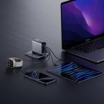 Incarcator retea Cuktech AD1204U, 120W, 3x USB-C, 1x USB-A, Fast Charging, Display LED, Silver 6 - lerato.ro