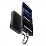 Baterie externa portabila Cuktech WPB100, 10000 mAh, 30W, Incarcare Wireless 15W, Compatibila MagSafe, Suport integrat, Display, USB-C, Negru 14 - lerato.ro